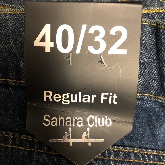 Sahara Club Jeans Mens Size 40x32 Regular Fit Blue Dark Wash Denim NEW - Picture 4 of 7